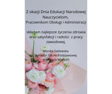 Z okazji Dnia Edukacji Narodowej